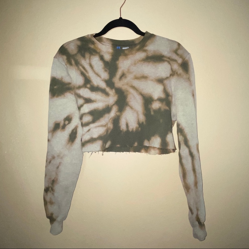 Tie dye cropped sweatshirt